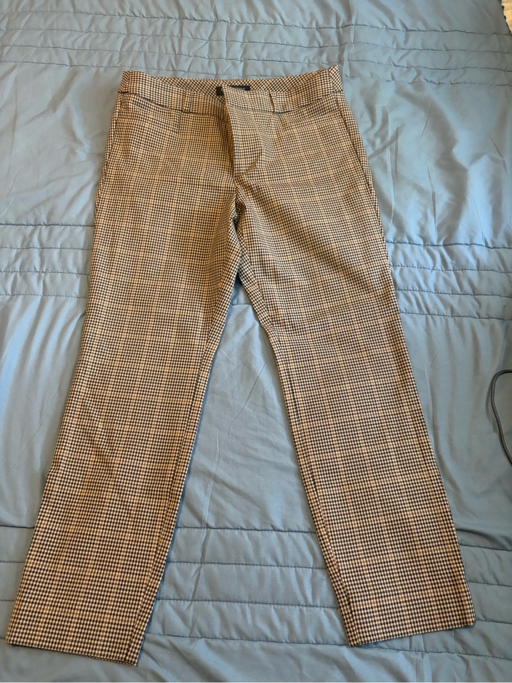 Banana Republic Women's Houndstooth Dress Pants - Tan/Black